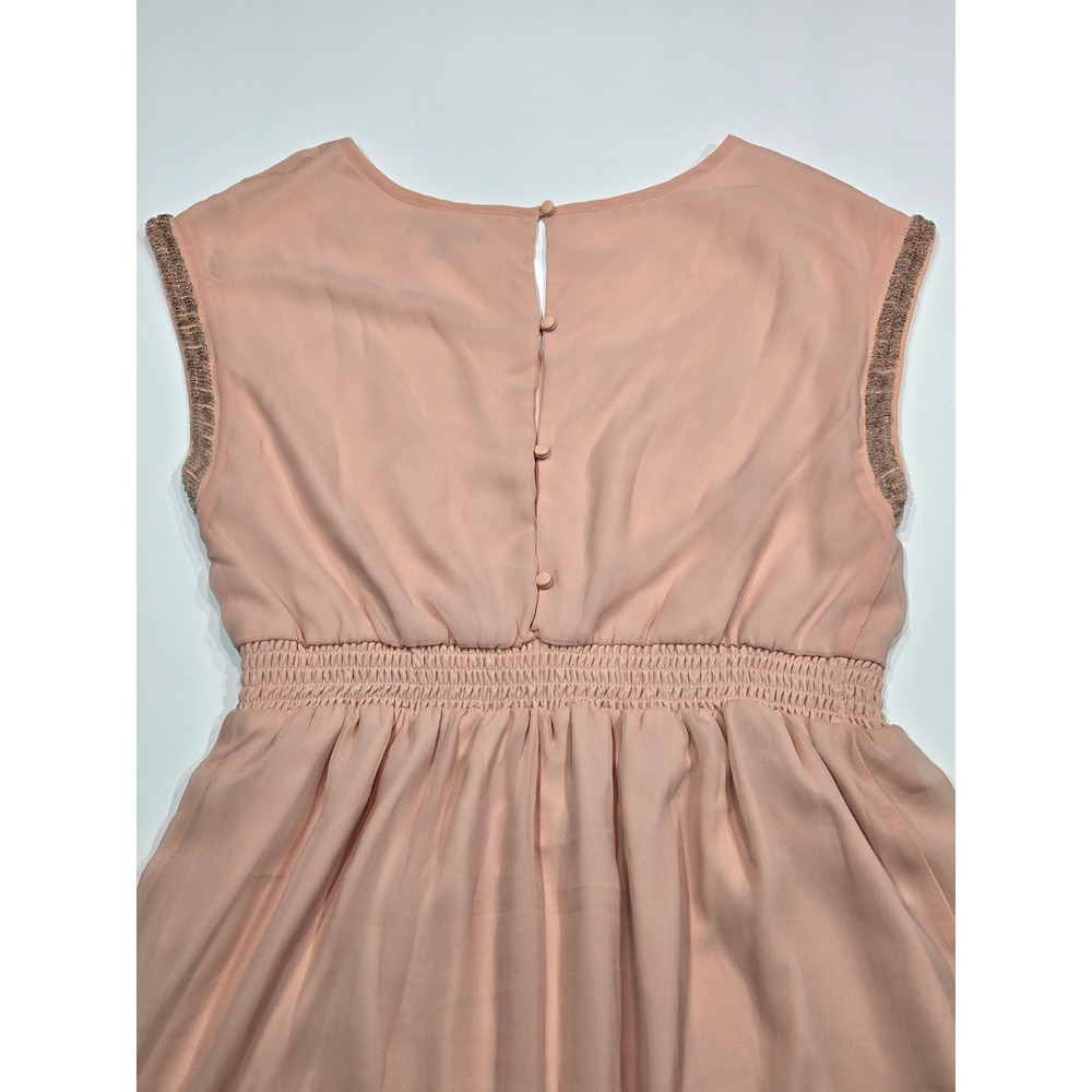 American Eagle Outfitters‎ Pink Dress Beaded Sleeveless Party Casual M (1241) - Picture 5 of 8